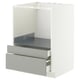 METOD / MAXIMERA Base cabinet f combi micro/drawers, white/Havstorp light grey, 60x60 cm