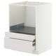 METOD / MAXIMERA Base cabinet f combi micro/drawers, white/Ringhult light grey, 60x60 cm