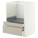 METOD / MAXIMERA Base cabinet f combi micro/drawers, white/Stensund beige, 60x60 cm