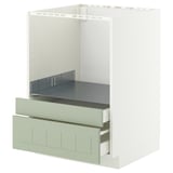 METOD / MAXIMERA Base cabinet f combi micro/drawers, white/Stensund light green, 60x60 cm