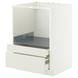 METOD / MAXIMERA Base cabinet f combi micro/drawers, white/Veddinge white, 60x60 cm