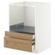 METOD / MAXIMERA Base cabinet f combi micro/drawers, white/Vedhamn oak, 60x60 cm