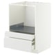 METOD / MAXIMERA Base cabinet f combi micro/drawers, white/Voxtorp matt white, 60x60 cm