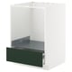 METOD / MAXIMERA Base cabinet for oven with drawer, white/Havstorp deep green, 60x60 cm