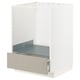 METOD / MAXIMERA Base cabinet for oven with drawer, white/Stensund beige, 60x60 cm