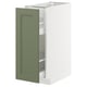METOD / MAXIMERA Base cabinet/pull-out int fittings, white/Axstad grey-green, 30x60 cm