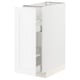 A white METOD kitchen cabinet with a drawer. It a sleek, modern design and is part of the enköping series.
