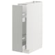 METOD / MAXIMERA Base cabinet/pull-out int fittings, white/Havstorp light grey, 20x60 cm