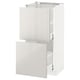METOD / MAXIMERA Base cabinet with 2 drawers, white/Ringhult light grey, 40x37 cm