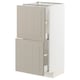 METOD / MAXIMERA Base cabinet with 2 drawers, white/Stensund beige, 40x37 cm