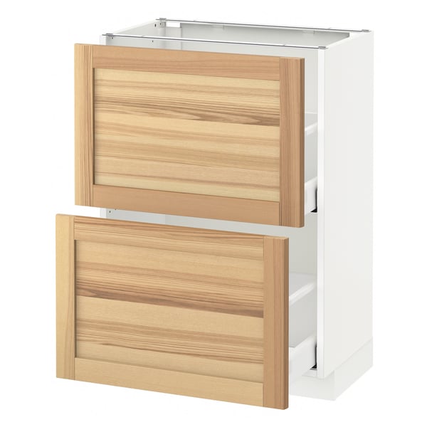 Metod Maximera Base Cabinet With 2 Drawers White Torhamn Ash