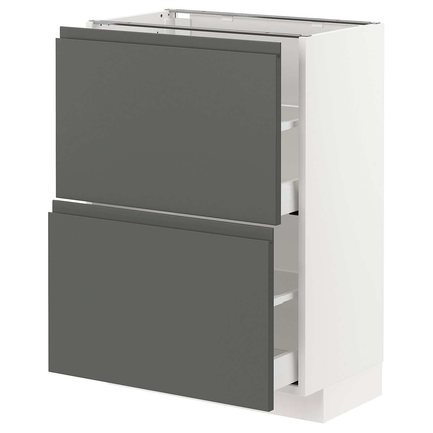 Metod Maximera Base Cabinet With 2 Drawers White Voxtorp Dark