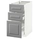 METOD / MAXIMERA Base cabinet with 3 drawers, white/Bodbyn grey, 40x60 cm