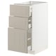 METOD / MAXIMERA Base cabinet with 3 drawers, white/Stensund beige, 40x60 cm