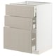 METOD / MAXIMERA Base cabinet with 3 drawers, white/Stensund beige, 60x60 cm