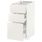 METOD / MAXIMERA Base cabinet with 3 drawers, white/Veddinge white, 40x60 cm