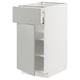 METOD / MAXIMERA Base cabinet with drawer/door, white/Havstorp light grey, 40x60 cm