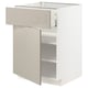 METOD / MAXIMERA Base cabinet with drawer/door, white/Stensund beige, 60x60 cm