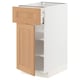 METOD / MAXIMERA Base cabinet with drawer/door, white/Vedhamn oak, 40x60 cm