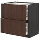 METOD / MAXIMERA Base cb 2 frnts/2 low/1 md/1 hi drw, black/Sinarp brown, 80x60 cm