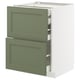 METOD / MAXIMERA Base cb 2 frnts/2 low/1 md/1 hi drw, white/Axstad grey-green, 60x60 cm