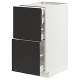 METOD / MAXIMERA Base cb 2 frnts/2 low/1 md/1 hi drw, white/Nickebo matt anthracite, 40x60 cm