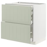 METOD / MAXIMERA Base cb 2 frnts/2 low/1 md/1 hi drw, white/Stensund light green, 80x60 cm
