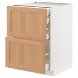 METOD / MAXIMERA Base cb 2 frnts/2 low/1 md/1 hi drw, white/Vedhamn oak, 60x60 cm