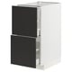 METOD / MAXIMERA Base cb 2 fronts/2 high drawers, white/Nickebo matt anthracite, 40x60 cm