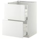 METOD / MAXIMERA Base cb 2 fronts/2 high drawers, white/Ringhult white, 60x60 cm