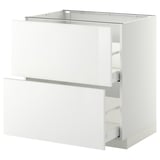 METOD / MAXIMERA Base cb 2 fronts/2 high drawers, white/Ringhult white, 80x60 cm