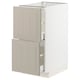 METOD / MAXIMERA Base cb 2 fronts/2 high drawers, white/Stensund beige, 40x60 cm