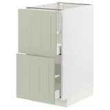 METOD / MAXIMERA Base cb 2 fronts/2 high drawers, white/Stensund light green, 40x60 cm