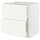 METOD / MAXIMERA Base cb 2 fronts/2 high drawers, white/Vallstena white, 80x60 cm