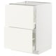 METOD / MAXIMERA Base cb 2 fronts/2 high drawers, white/Vallstena white, 60x60 cm