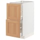 METOD / MAXIMERA Base cb 2 fronts/2 high drawers, white/Vedhamn oak, 40x60 cm