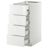 METOD / MAXIMERA Base cb 4 frnts/2 low/3 md drwrs, white/Ringhult white, 40x60 cm