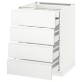 METOD / MAXIMERA Base cb 4 frnts/2 low/3 md drwrs, white/Voxtorp matt white, 60x60 cm