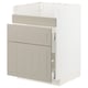 METOD / MAXIMERA Base cb f HAVSEN snk/3 frnts/2 drws, white/Stensund beige, 60x60 cm