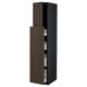 METOD / MAXIMERA Hc w p-o func 1dr/4drw, black/Sinarp brown, 40x60x200 cm