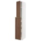 METOD / MAXIMERA Hc w p-o func 1dr/4drw, white Enköping/brown walnut effect, 40x60x240 cm