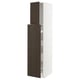 METOD / MAXIMERA Hc w p-o func 1dr/4drw, white/Sinarp brown, 40x60x200 cm