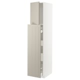 METOD / MAXIMERA Hc w p-o func 1dr/4drw, white/Stensund beige, 40x60x200 cm