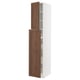 METOD / MAXIMERA Hc w p-o func 4drw/1dr/2shlv, white Enköping/brown walnut effect, 40x60x220 cm