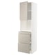 METOD / MAXIMERA Hi cab f micro combi w door/3 drwrs, white/Stensund beige, 60x60x220 cm