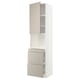 METOD / MAXIMERA Hi cab f micro combi w door/3 drwrs, white/Stensund beige, 60x60x240 cm