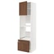 METOD / MAXIMERA Hi cab f ov/combi ov w dr/2 drwrs, white Enköping/brown walnut effect, 60x60x220 cm