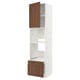 METOD / MAXIMERA Hi cab f ov/combi ov w dr/2 drwrs, white Enköping/brown walnut effect, 60x60x240 cm