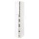 A white METOD tall kitchen cabinet with multiple shelves and a clean, modern design.