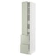 Option: METOD / MAXIMERA Hi cab w shlvs/4 drawers/dr/2 frnts